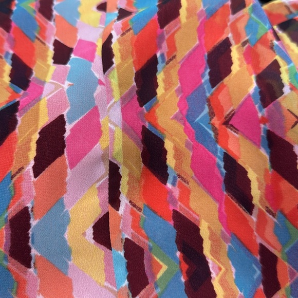 Jessica Simpson Pink Colorful Patterned  High Neck Mini Sundress Size Small - Picture 9 of 11